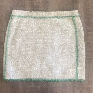 J. Crew miniskirt - beige/cream/cream/silver